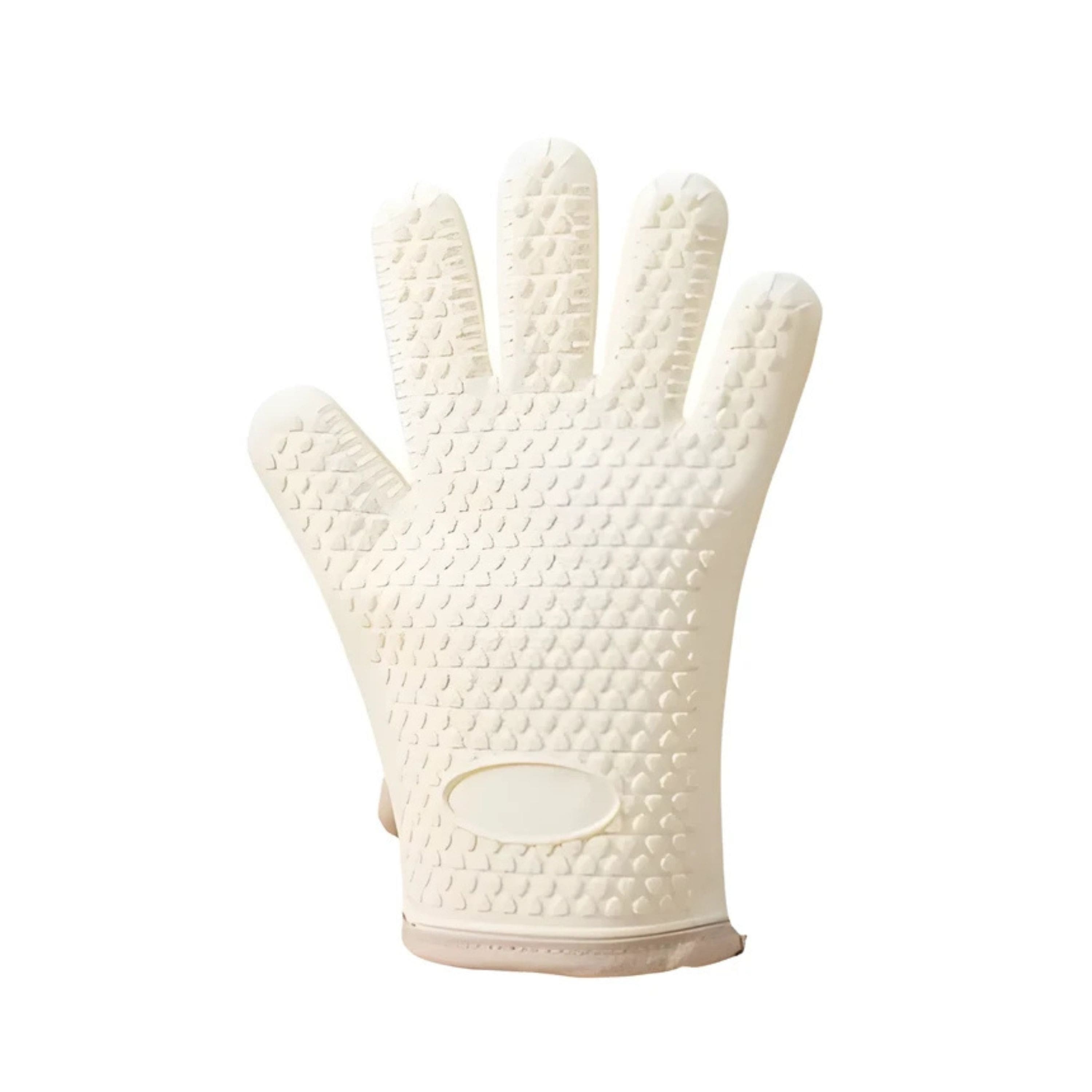 Kitcheniva - Silicone Oven Mitts Set Heat Resistant, Beige