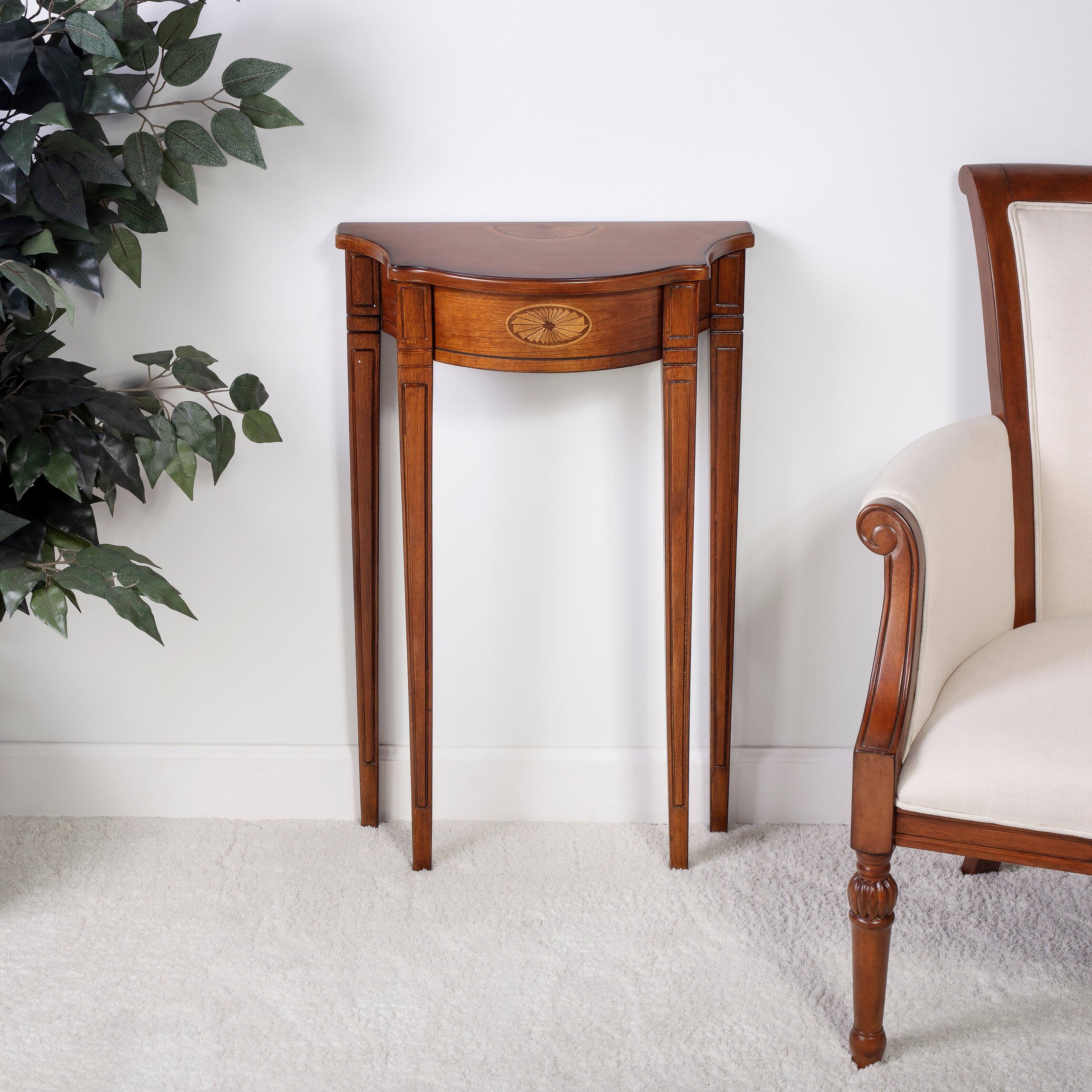 Alt View 6. Butler Specialty - Chester 20 in. W Demilune Wood Traditional Console Table - Medium Brown.