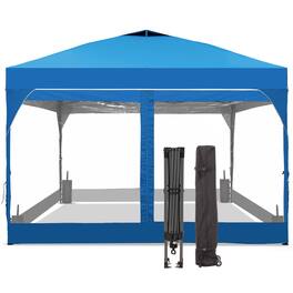 Ainfox - 12x12 Pop Up Canopy Tent,Outdoor Gazebo with Carrying Bag,Easy Up Canopy for Events,Parties,Camping - Blue