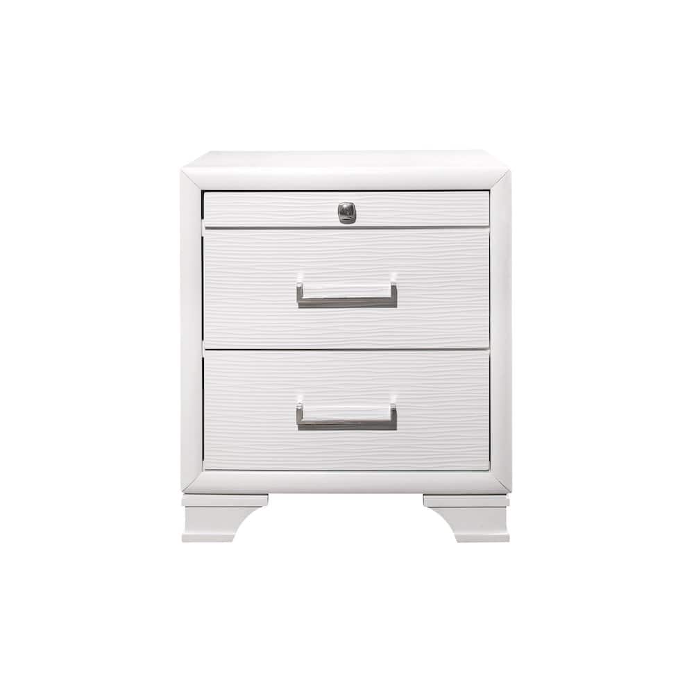 Global Furniture USA - Transitional Glam Jordyn Nightstand - White