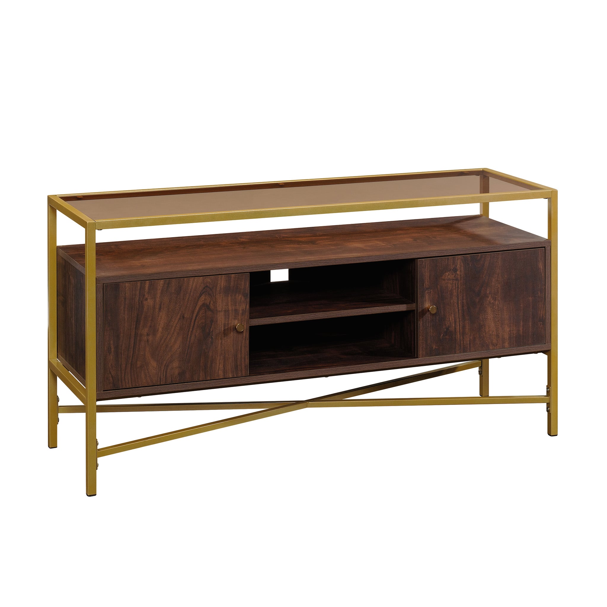 Front. Sauder - Harper Heights Tv Stand - Rich Walnut.