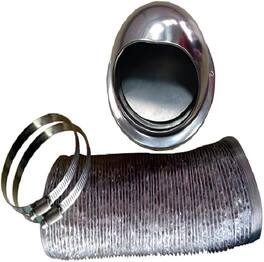 Equator - Outside Vent kit w/damper (Stainless) - Silver