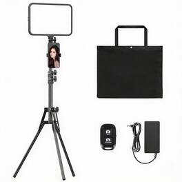 OMOMMD - Led Video Light Kit Photography Lighting Studio Lights With Tripod Stand And Phone Holders Podcast For Reco - 1-pack
