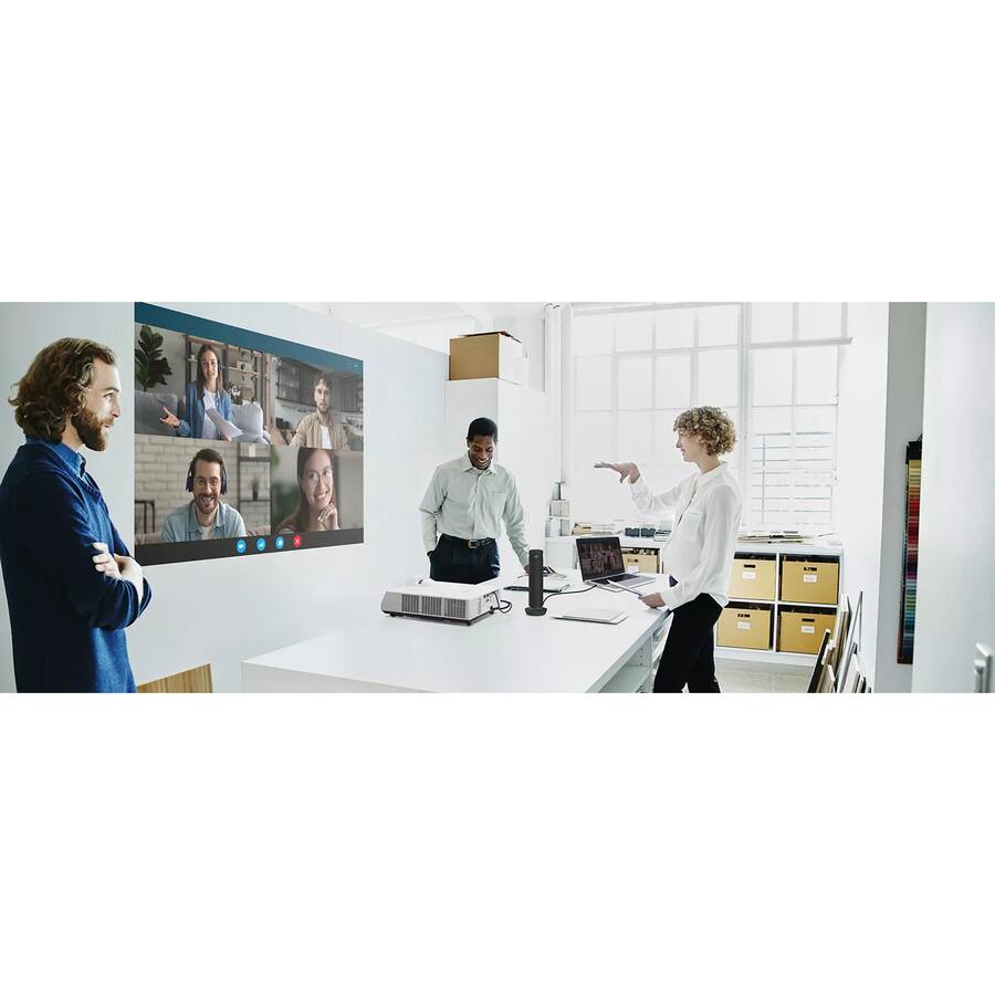 Alt View 4. Panasonic - Panasonic Short Throw LCD Projector - 16:10 - Floor Mountable, Ceiling Mountable, Desktop - Front, Ceiling, Rear - 2160p - 1.07 Billion Colors (30-bit).