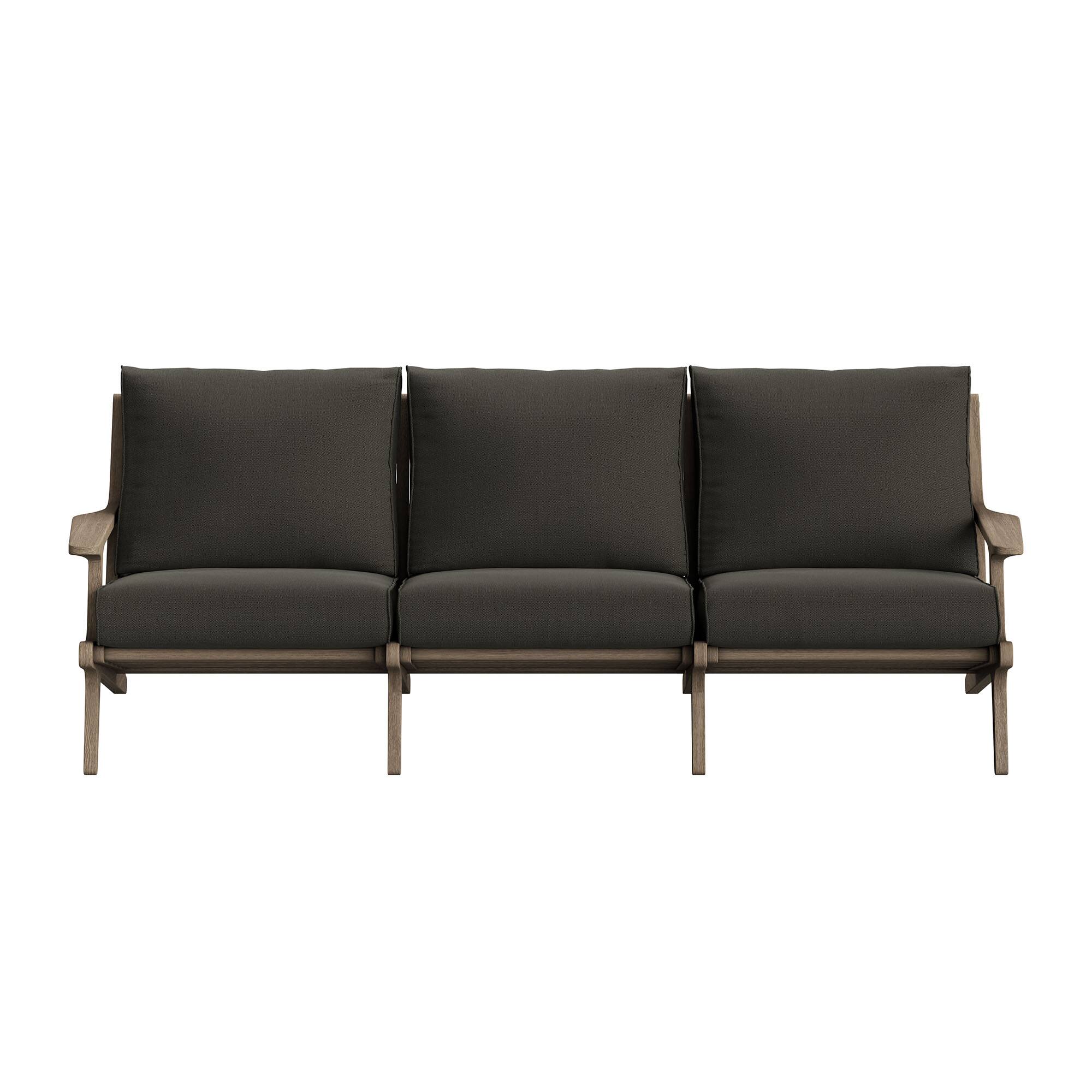 Alt View 5. Modway - Saratoga Outdoor Patio Teak Sofa by Modway - Weathered Gray Flint.