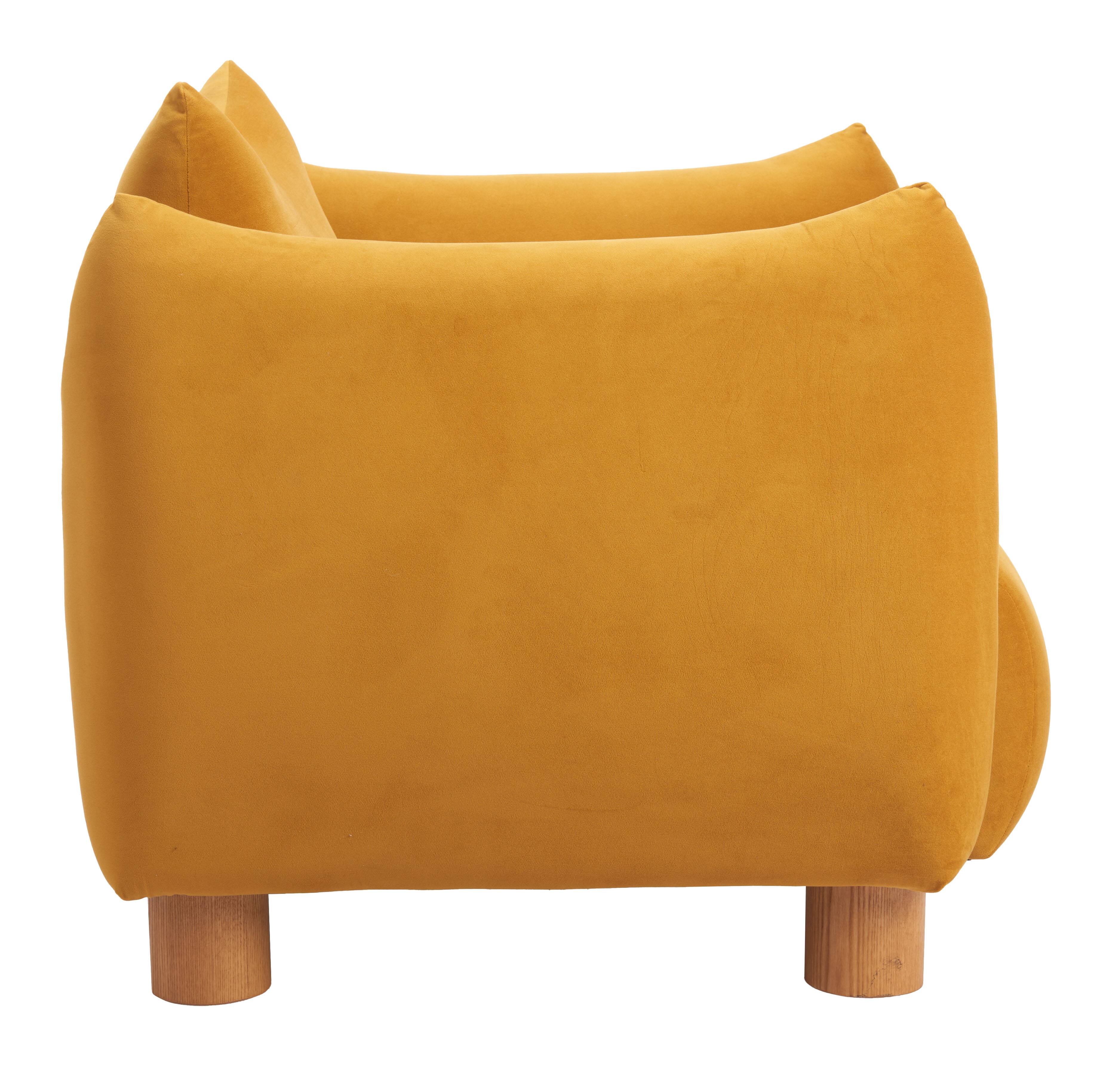 Back. Hivvago - Meia Accent Chair Mustard - Mustard.
