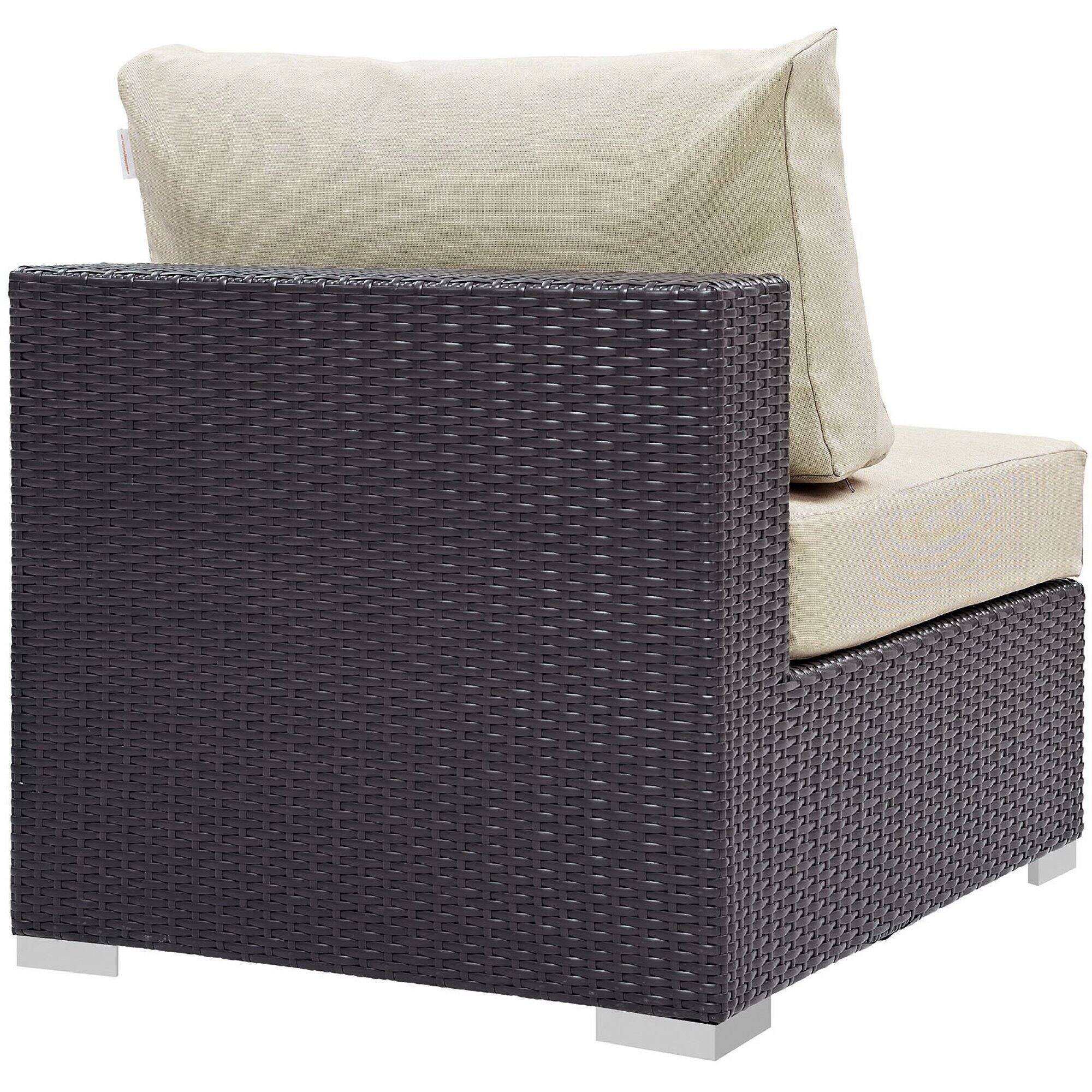 Angle. Modway - Convene Outdoor Patio Armless by Modway - Espresso Beige.