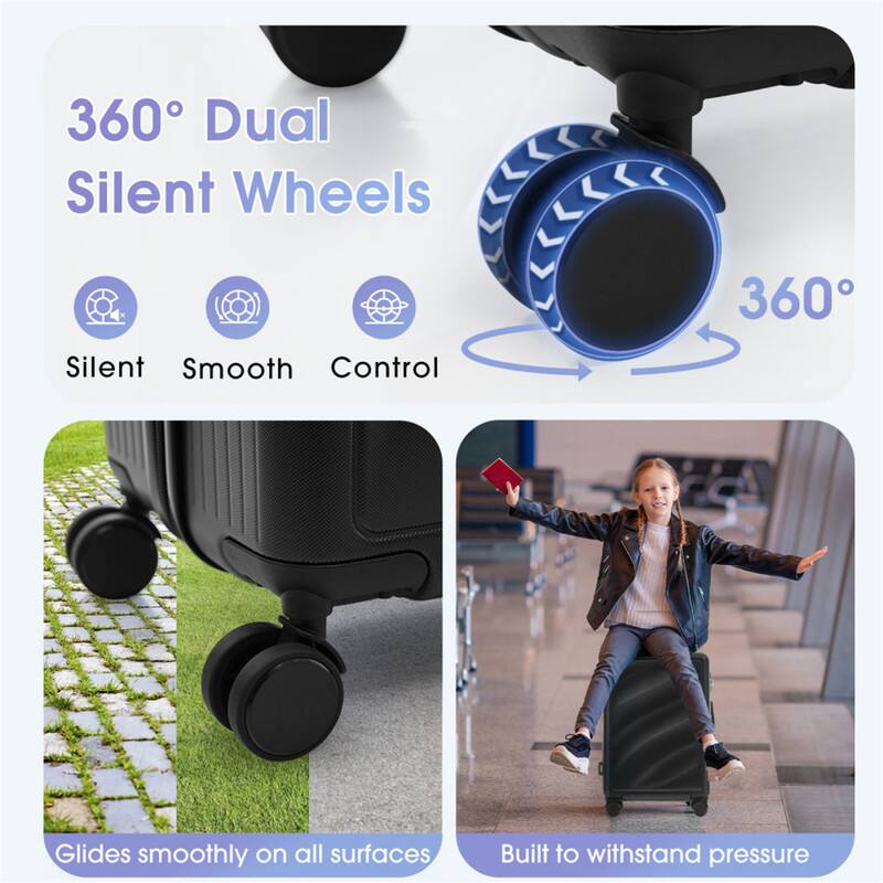360° Dual Silent Wheels

- Silent
- Smooth
- Control

Glides smoothly on all surfaces

Built to withstand pressure
