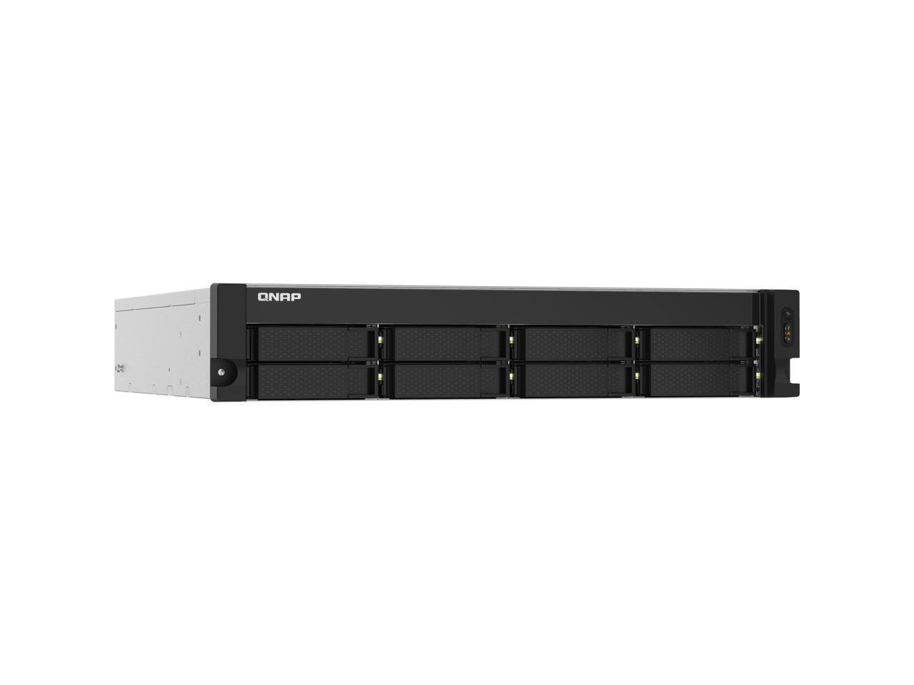 Alt View 3. QNAP - TS-832PXU-RP-4G-US  QNAP 2U 8-Bay ARM-based 2.5G &10G NAS - Black.