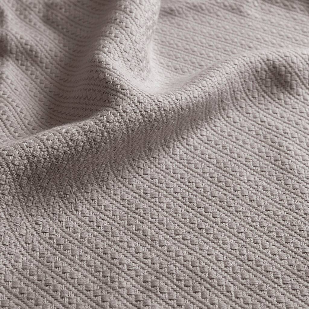 Alt View 5. Gracie Mills - Gracie Mills Janette Ring Spun Cotton Blanket - Grey.