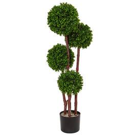 BreeBe - 3' Boxwood Topiary Tree UV Resistant (Indoor/Outdoor) - Green