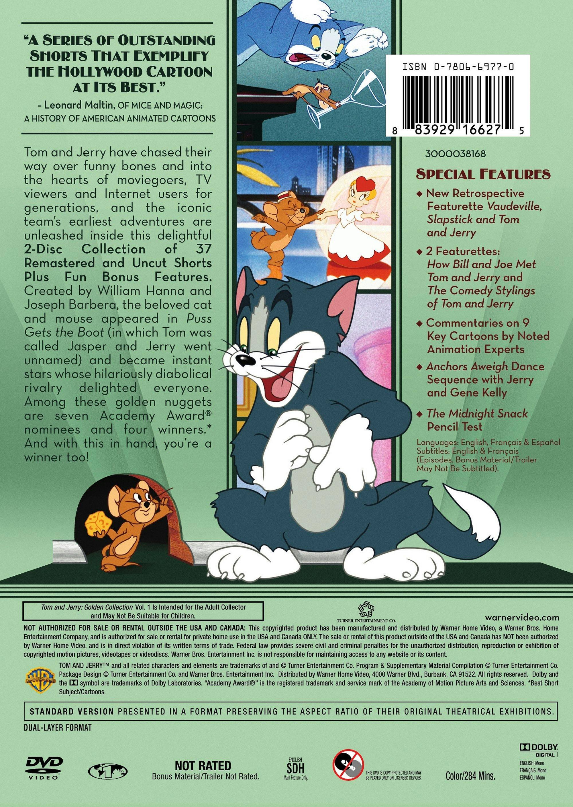 Angle. Tom and Jerry: Golden Collection - Volume 1 (DVD Set) [DVD].