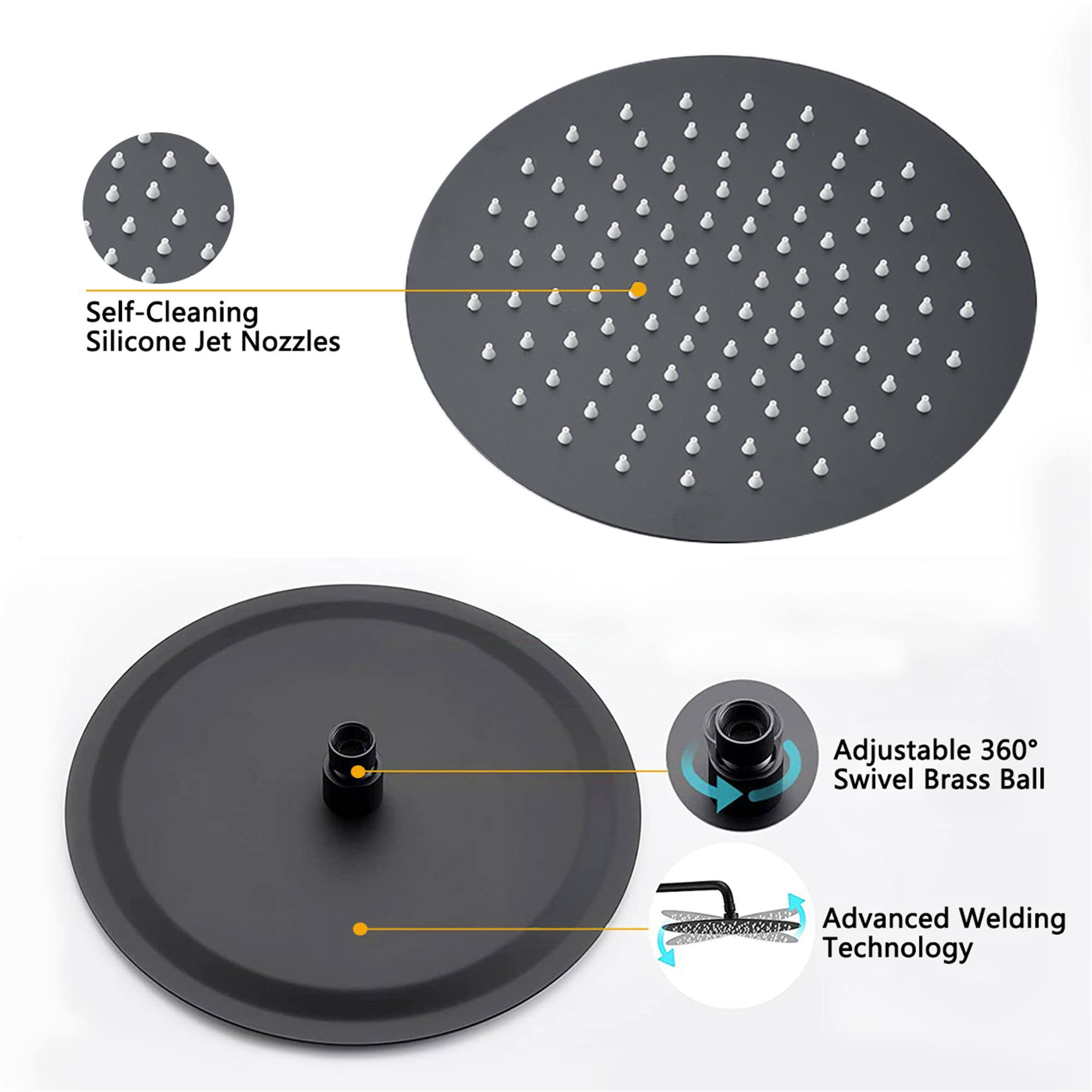 Self-Cleaning Silicone Jet Nozzles  
Adjustable 360° Swivel Brass Ball  
Advanced Welding Technology