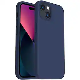 Entronix - iPhone 15 Plus Case - Premium Soft-Touch Liquid Silicone Protection - Navy