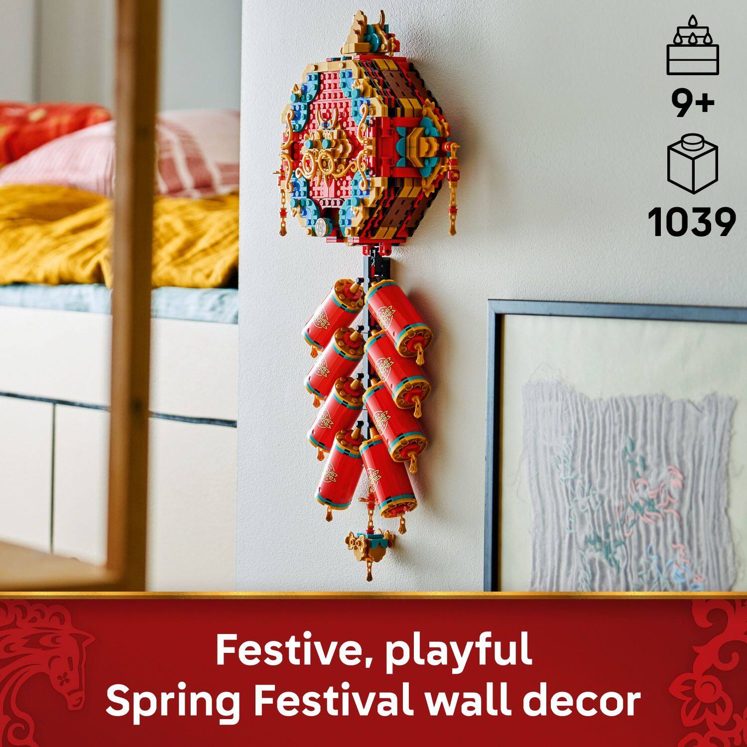 9+  
1039  
Festive, playful Spring Festival wall decor