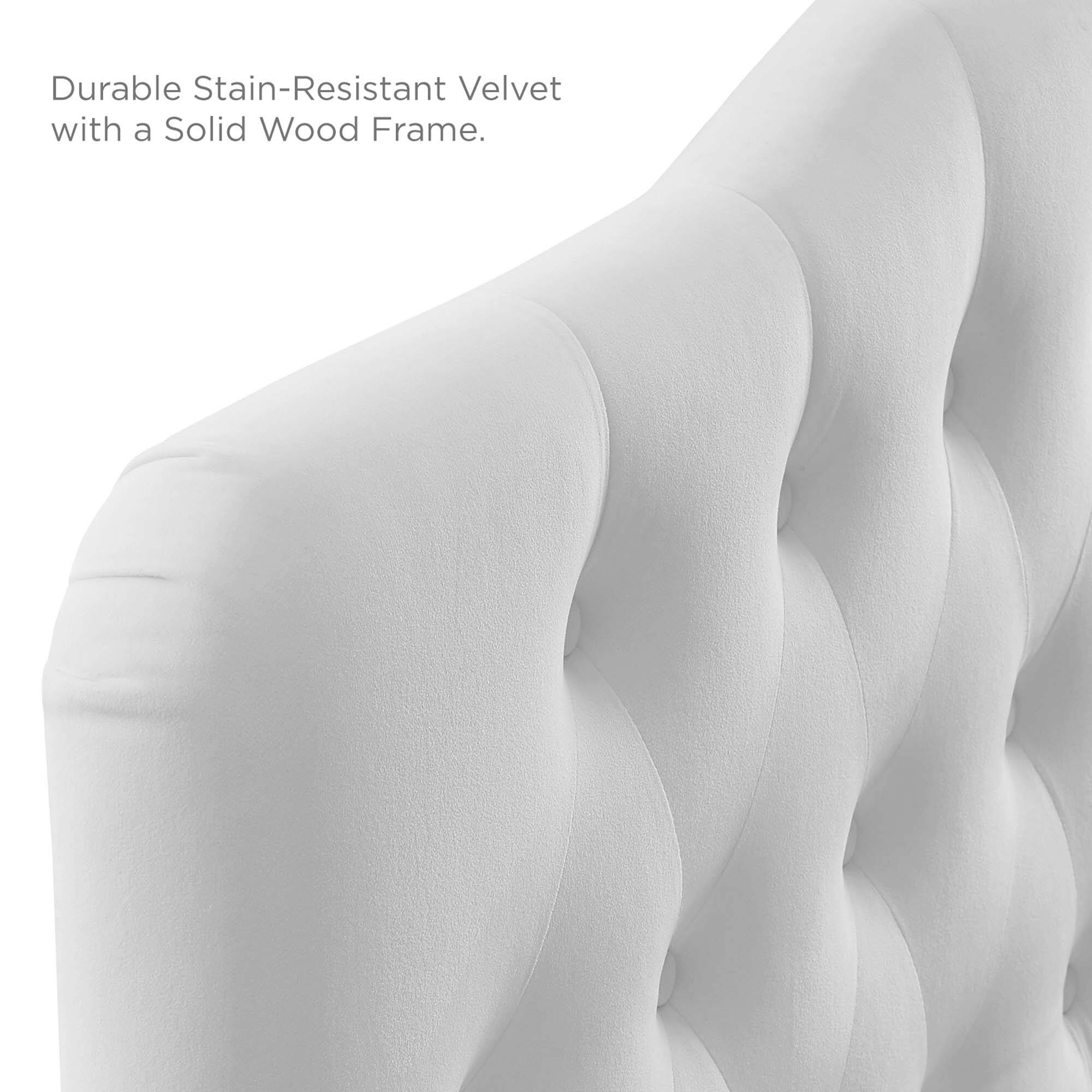 Durable Stain-Resistant Velvet with a Solid Wood Frame.