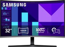 Samsung - 32" S39GD Series Curved FHD 100Hz Monitor with Built-in Speakers (HDMI, D-Sub) - Black - Front_Zoom