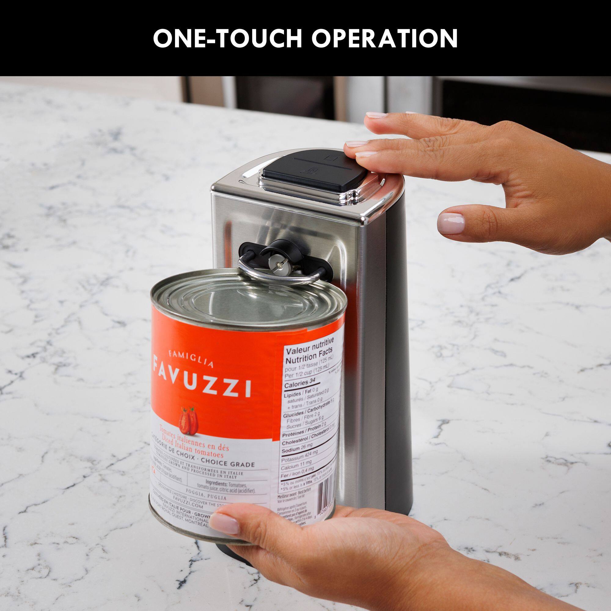 ONE-TOUCH OPERATION

FAMILIA FAVUZZI

Valeur nutritive  
Nutrition Facts  
Pour 12 tasses  
Per 10 FAVUZZI

Calories  
Lipides  
Glucides  
Fibres  
Sucres  
Protéines  
Cholestérol  
Sodium  
Potassium  
Calcium

Ingredients  
- Tomatoes  
- Tomato puree  
- Citric acid  
- Salt  
- Natural flavor

CHOICE GRADE  
Tomatoes

ITALIAN  
ITALIENNES  
ITALIANI

FAMILIA FAVUZZI