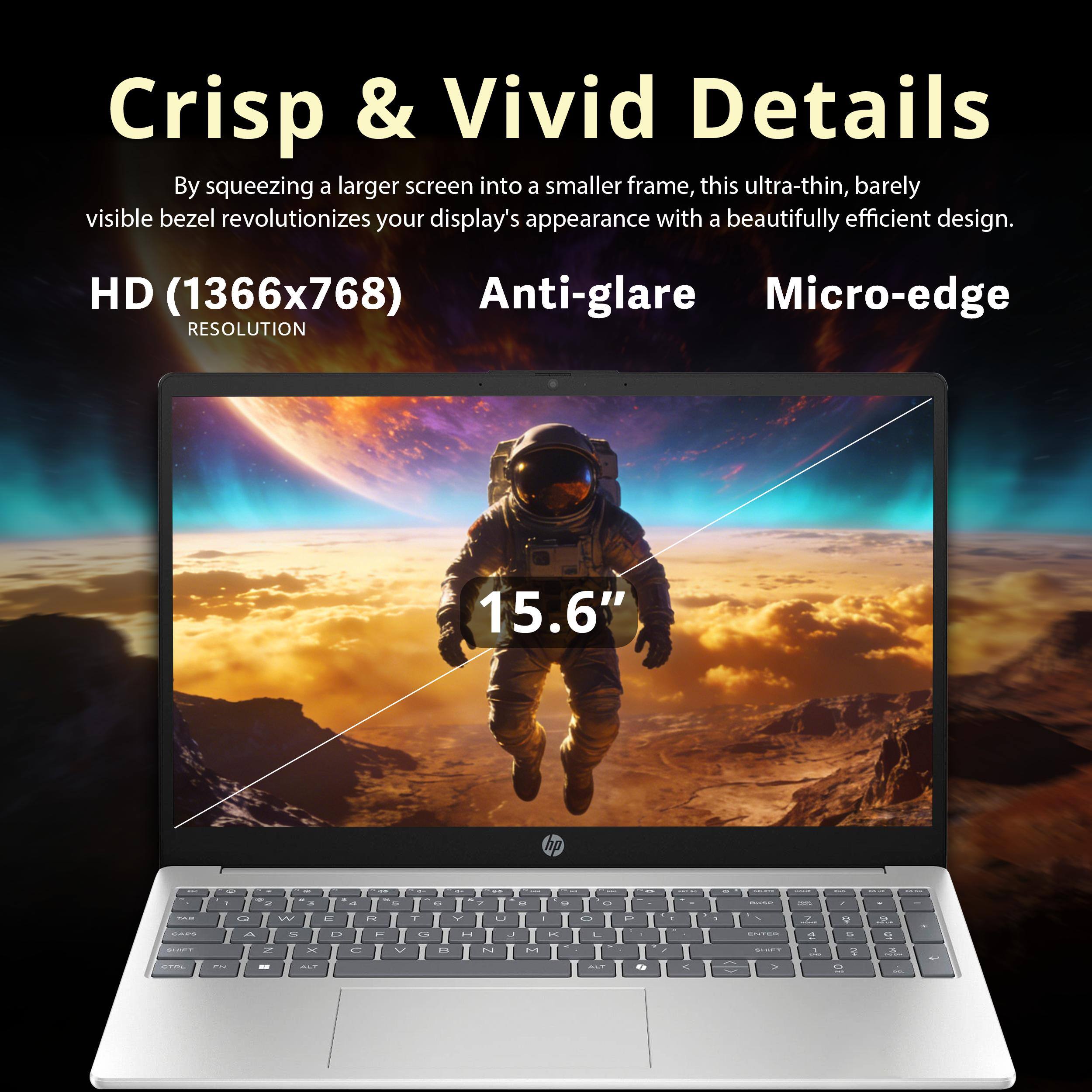 Crisp & Vivid Details

By squeezing a larger screen into a smaller frame, this ultra-thin, barely visible bezel revolutionizes your display's appearance with a beautifully efficient design.

HD (1366x768) RESOLUTION

Anti-glare

Micro-edge

15.6"