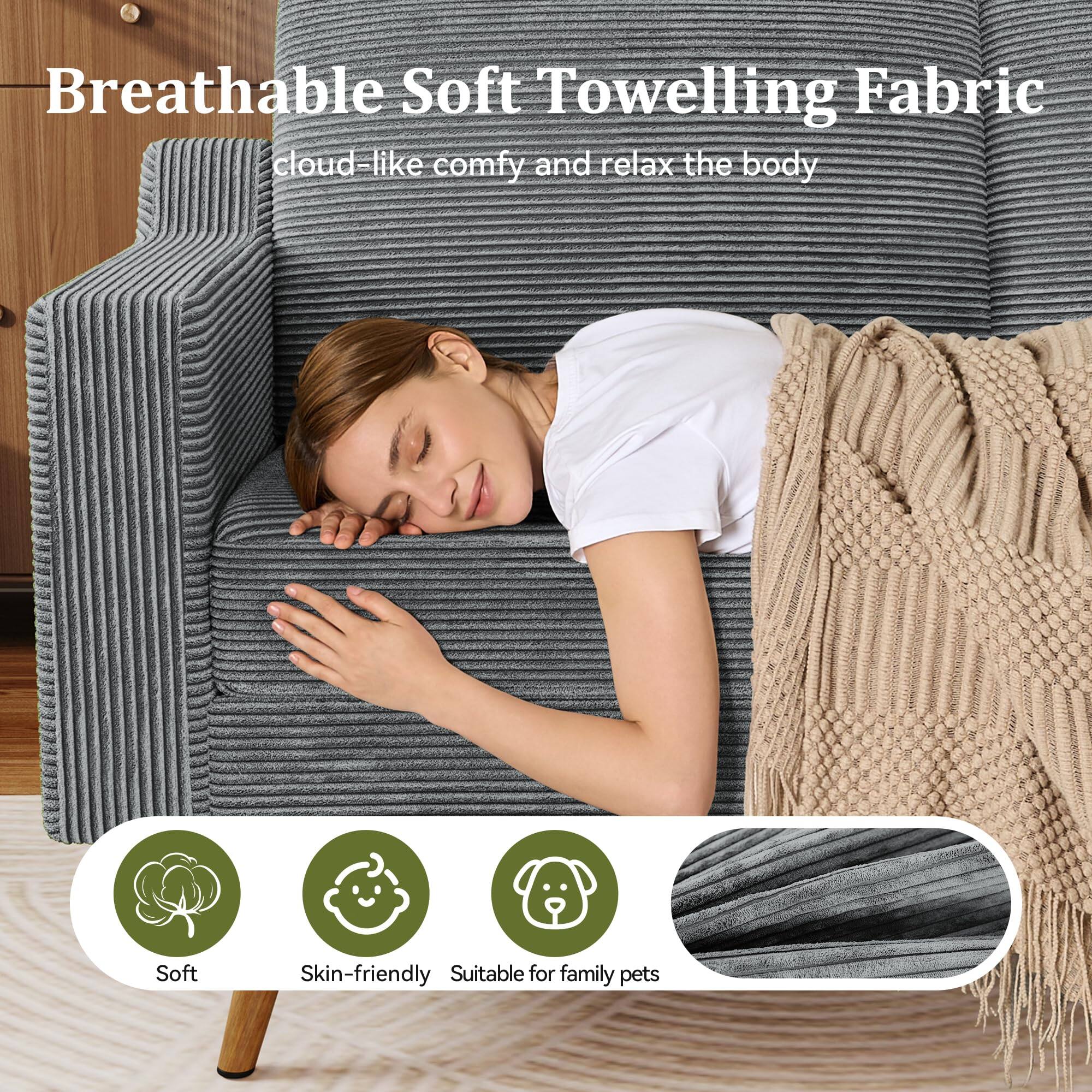 Breathable Soft Towelling Fabric  
cloud-like comfy and relax the body  

Soft  
Skin-friendly  
Suitable for family pets