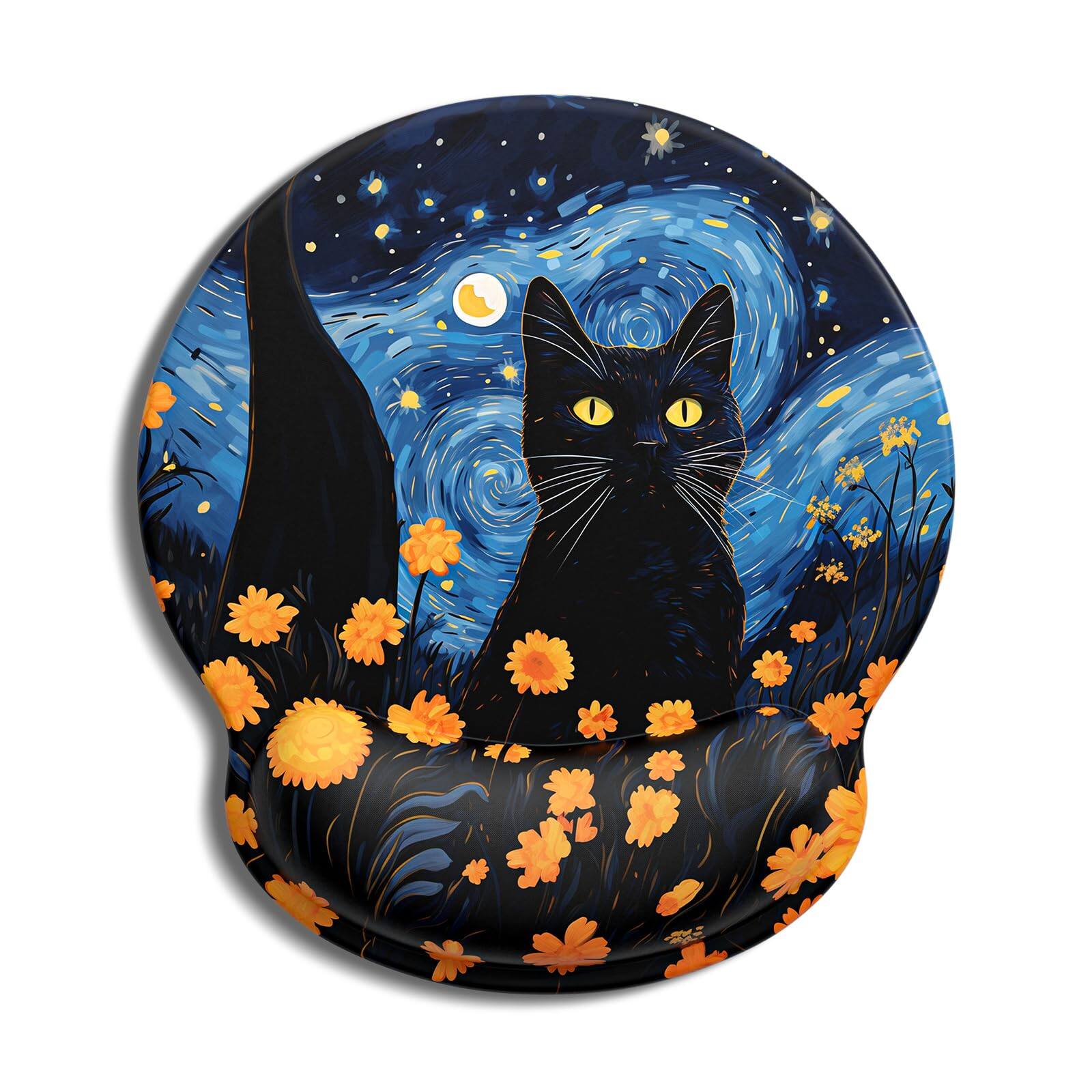Starry Night Cat Black