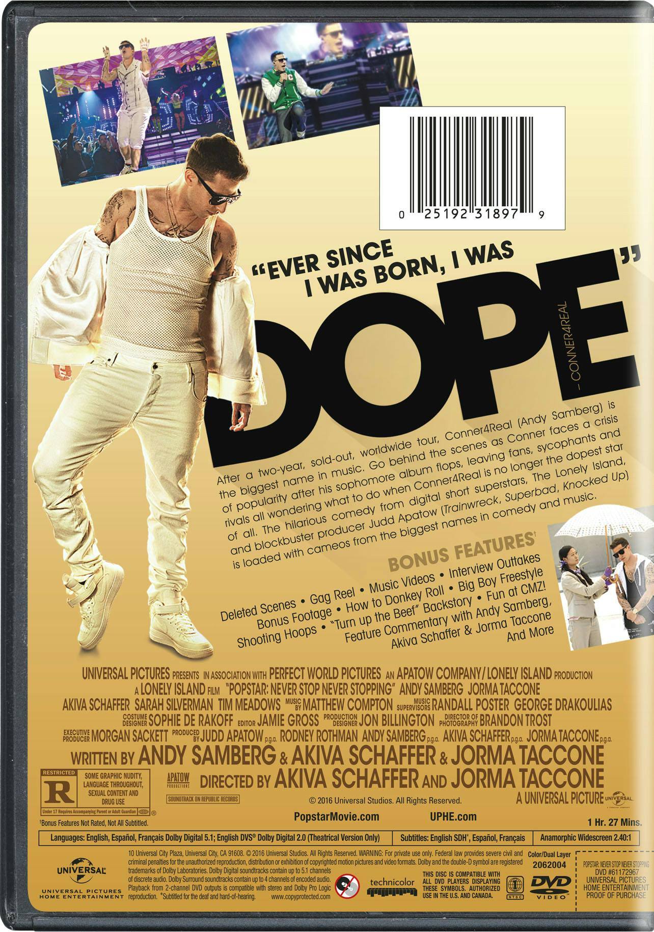 Angle. Popstar - Never Stop Never Stopping [DVD].