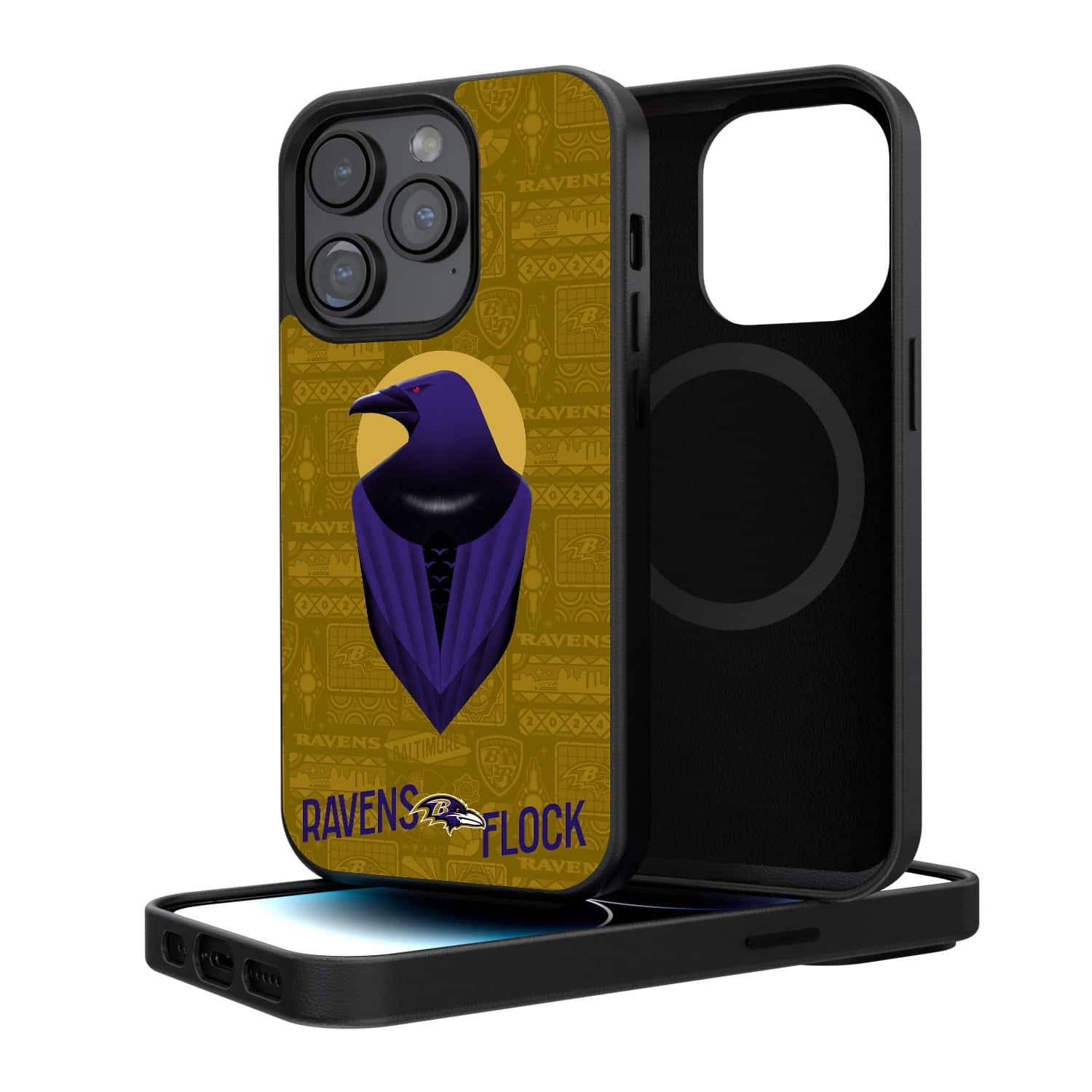 Keyscaper - NFL - Baltimore Ravens iPhone Magnetic Bump Case - 15 Pro - Black price history on PriceWatchPro