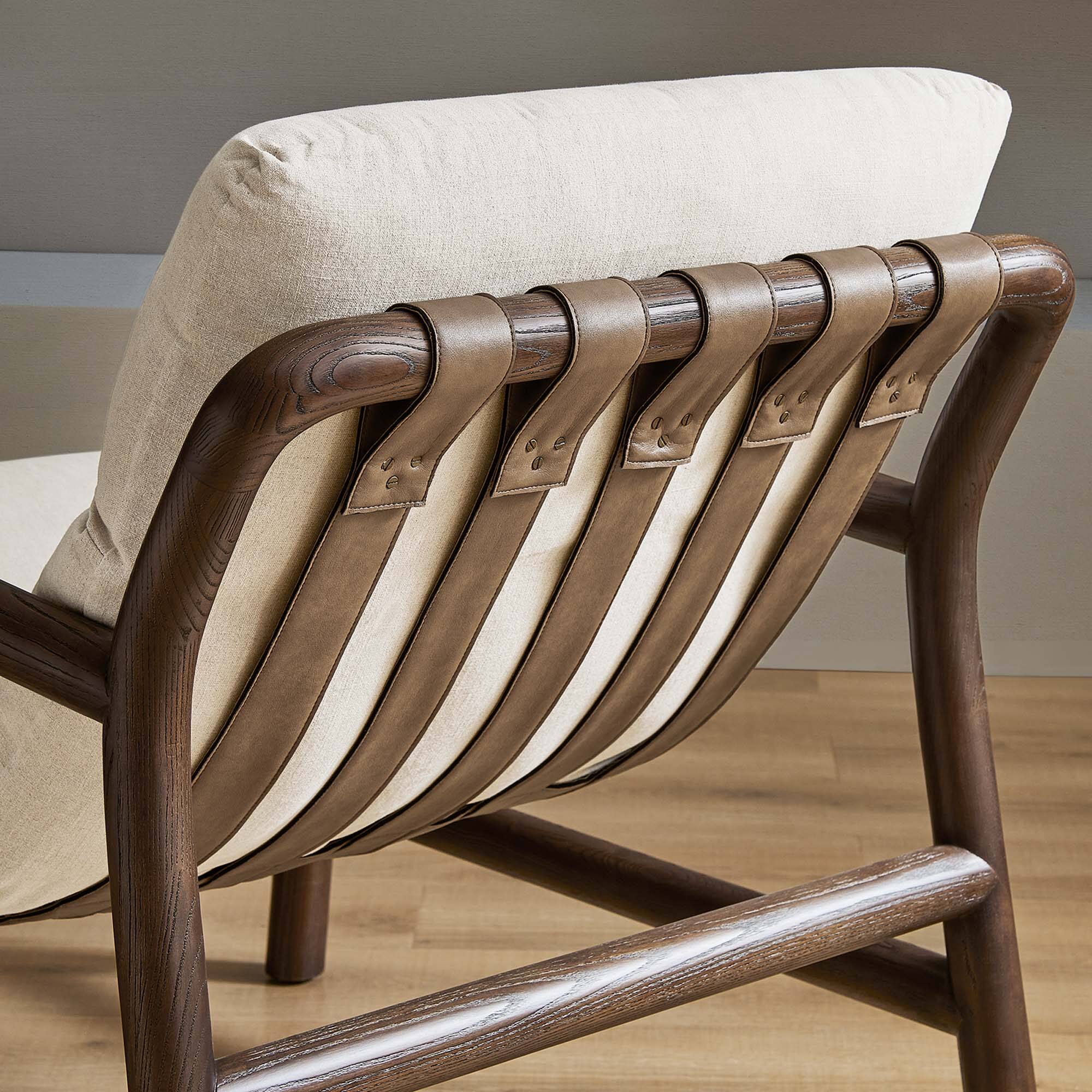 Alt View 2. Modway - Paxton Wood Sling Chair by Modway - Dune Fabric Walnut.