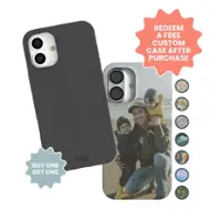Pela - Phone Case with MagSafe Module for Apple iPhone 16 Plus + Bonus Custom Case Activation Code - Black - Front_Zoom