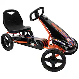 509 Crew - 509 Crew: Air Jet Pedal Kids Go Kart, Metal, Orange, Ride-on, Kids