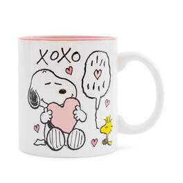Silver Buffalo - Peanuts Snoopy and Woodstock Valentine's Day "XOXO" Ceramic Mug | Hold 20 Ounces - White