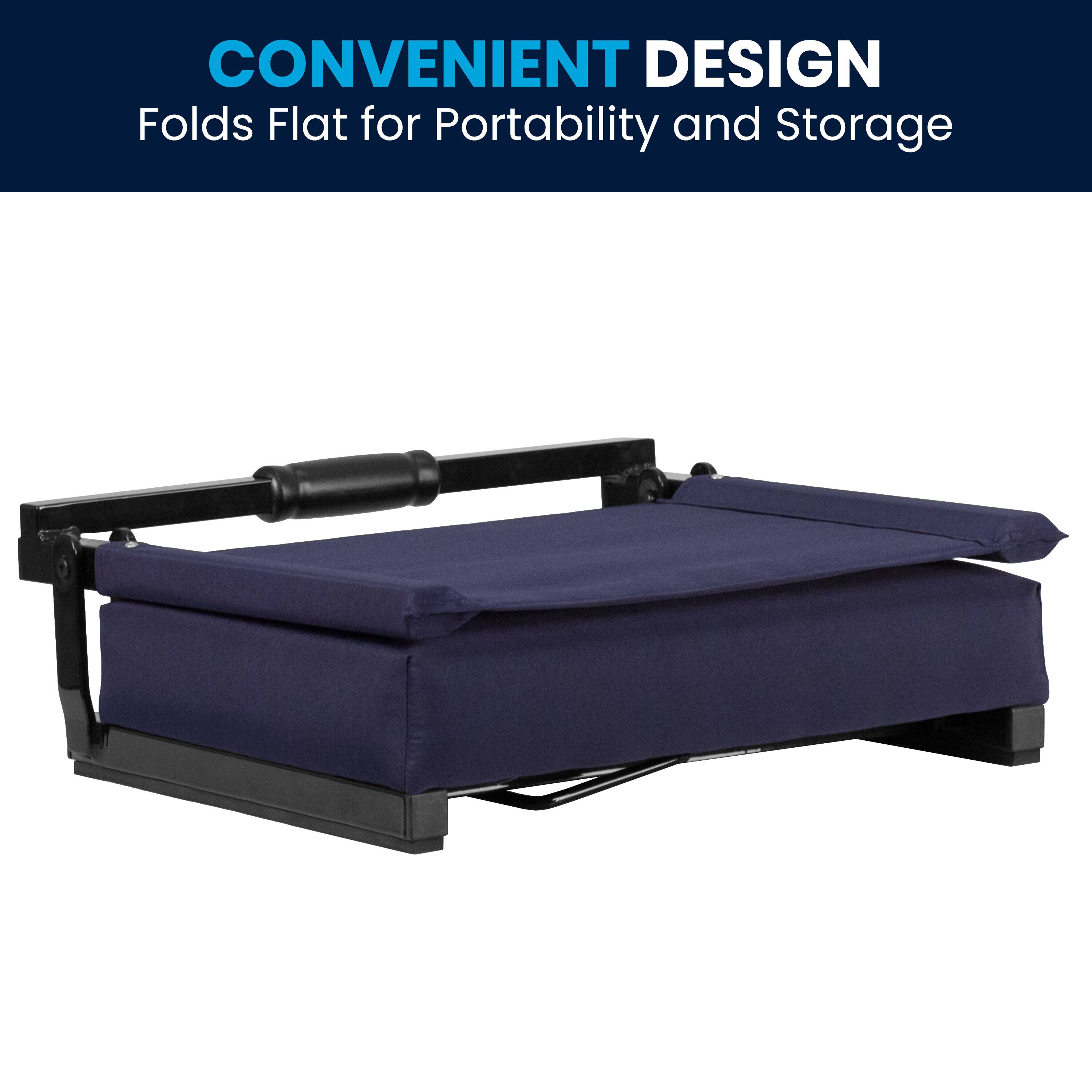 CONVENIENT DESIGN  
Folds Flat for Portability and Storage