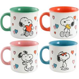 Peanuts - Mothers Love 4 Piece 21 Ounce Camper Mug Set Designs - Assorted