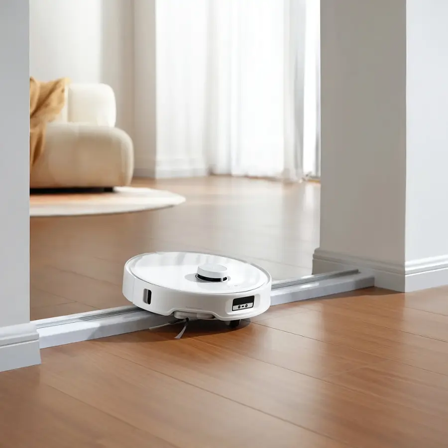 Alt View 20. Roborock - Qrevo Curv Wi-Fi Connected Robot Vacuum and Mop with Dual Anti-Tangle System and 18,500 Pa Suction Power - White.