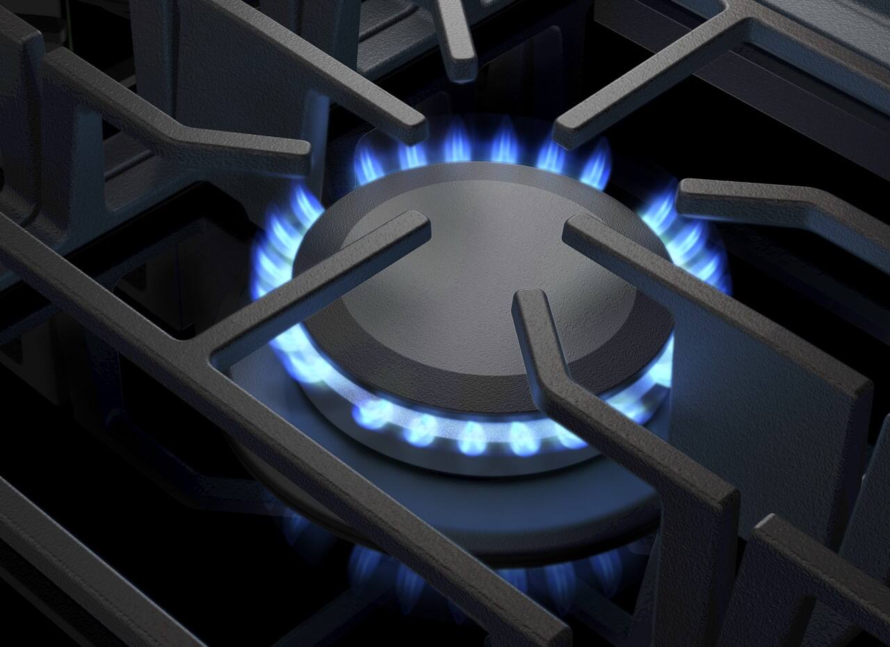 Alt View 12. KitchenAid - 30" Built-In Gas Cooktop with 18K BTU Burner - Black.