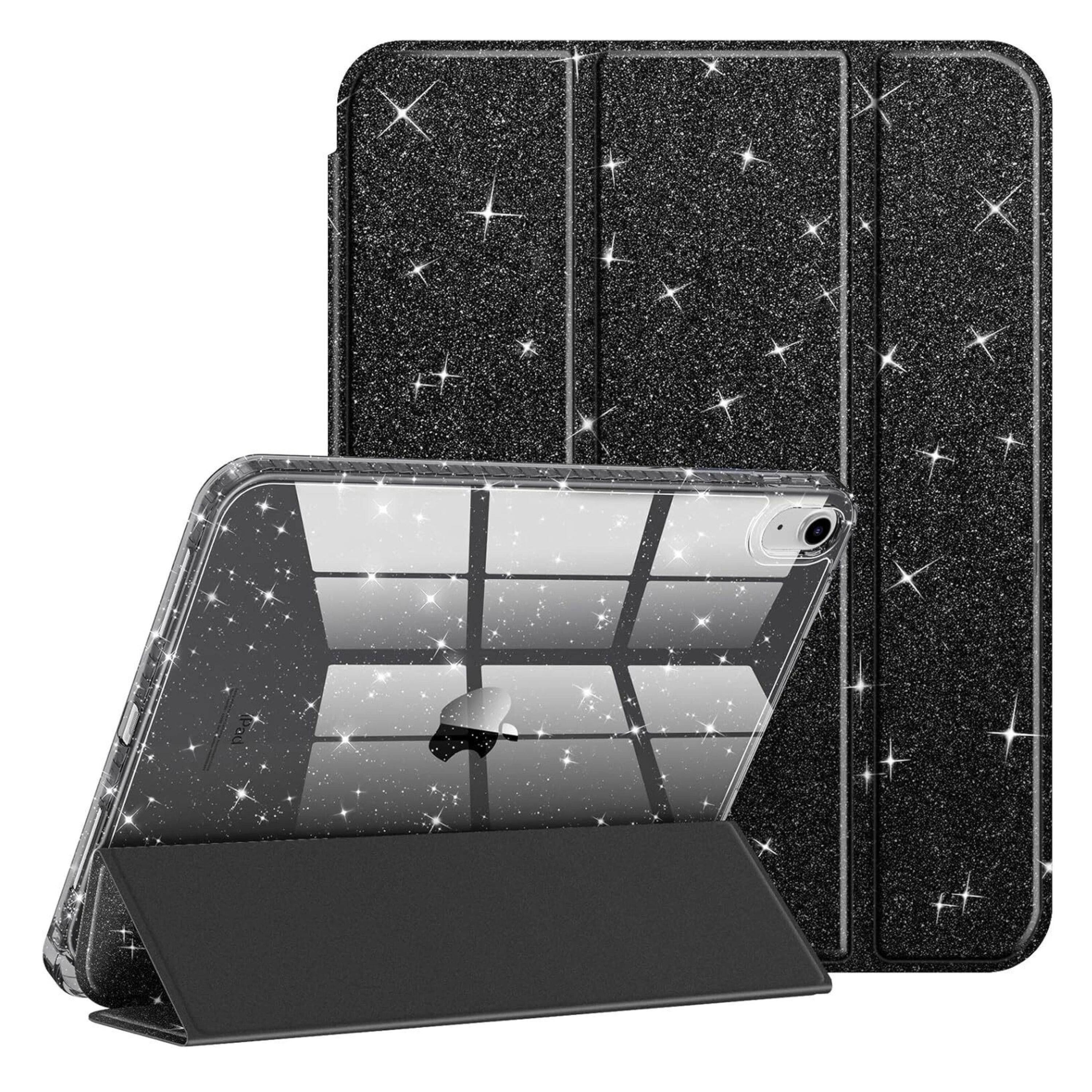 Front. Kitcheniva - Sparkly Glittering Design Slim Case For iPad (A16) 11th Gen / iPad 10th Gen Black - Black.