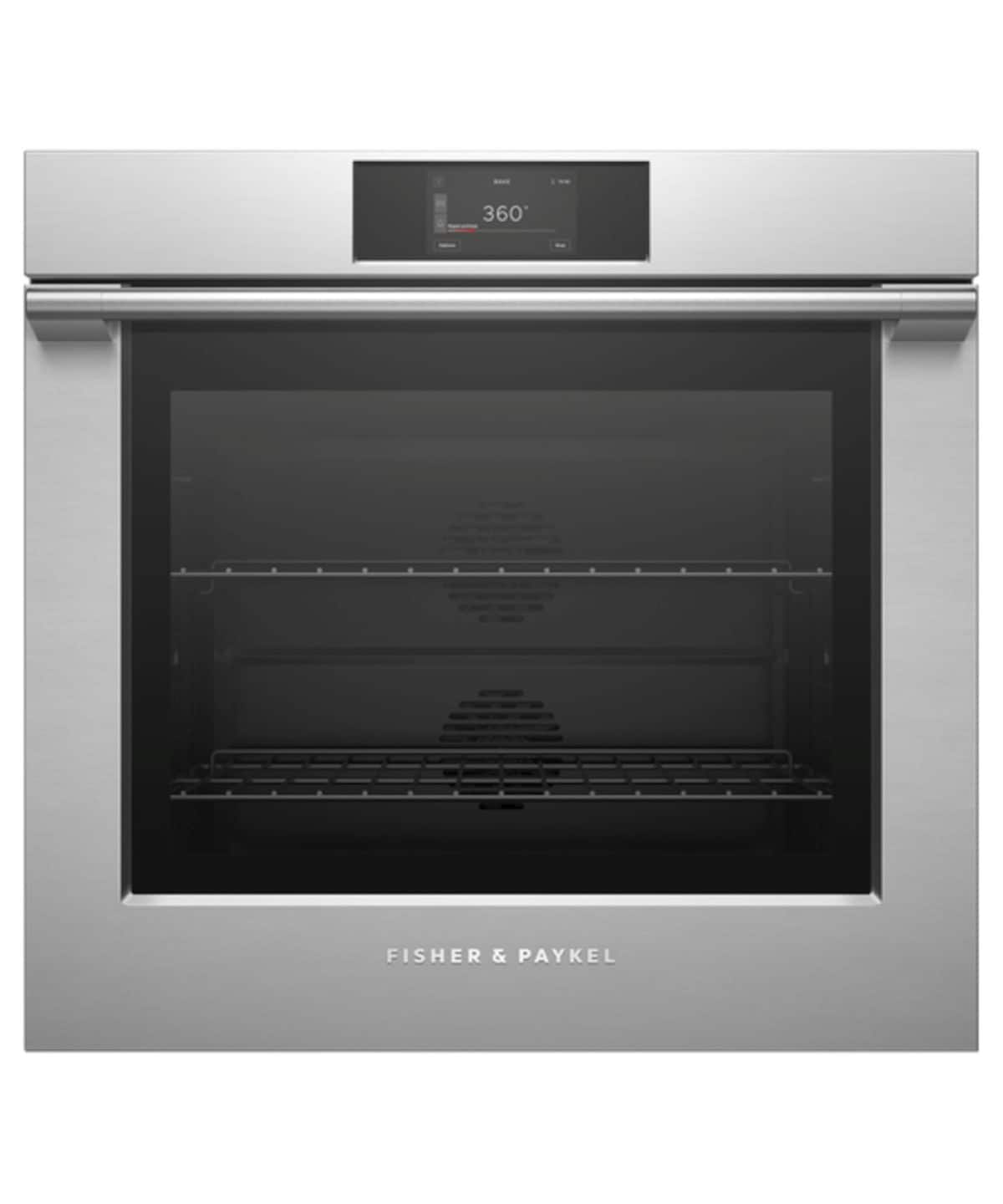 Fisher & Paykel - 30" 4.9 Cu. Ft. Single Self-Cleaning Oven, 5" Touchscreen - Stainless Steel