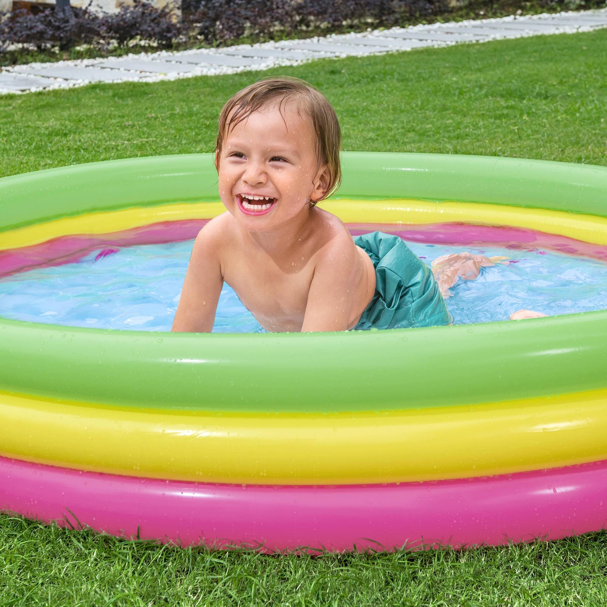 Alt View 9. Bestway - H2OGO! 60" x H12" Summer Set Pool - Multicolored.