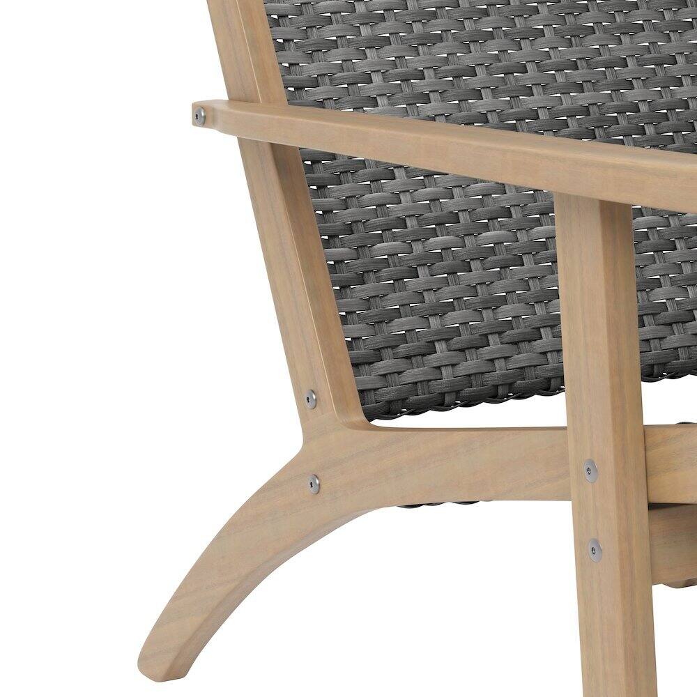 Alt View 4. Outdoor Escape - Gray Club Chairs Set of 2, Comfy Patio Chair for Outdoor Seating - Grey.