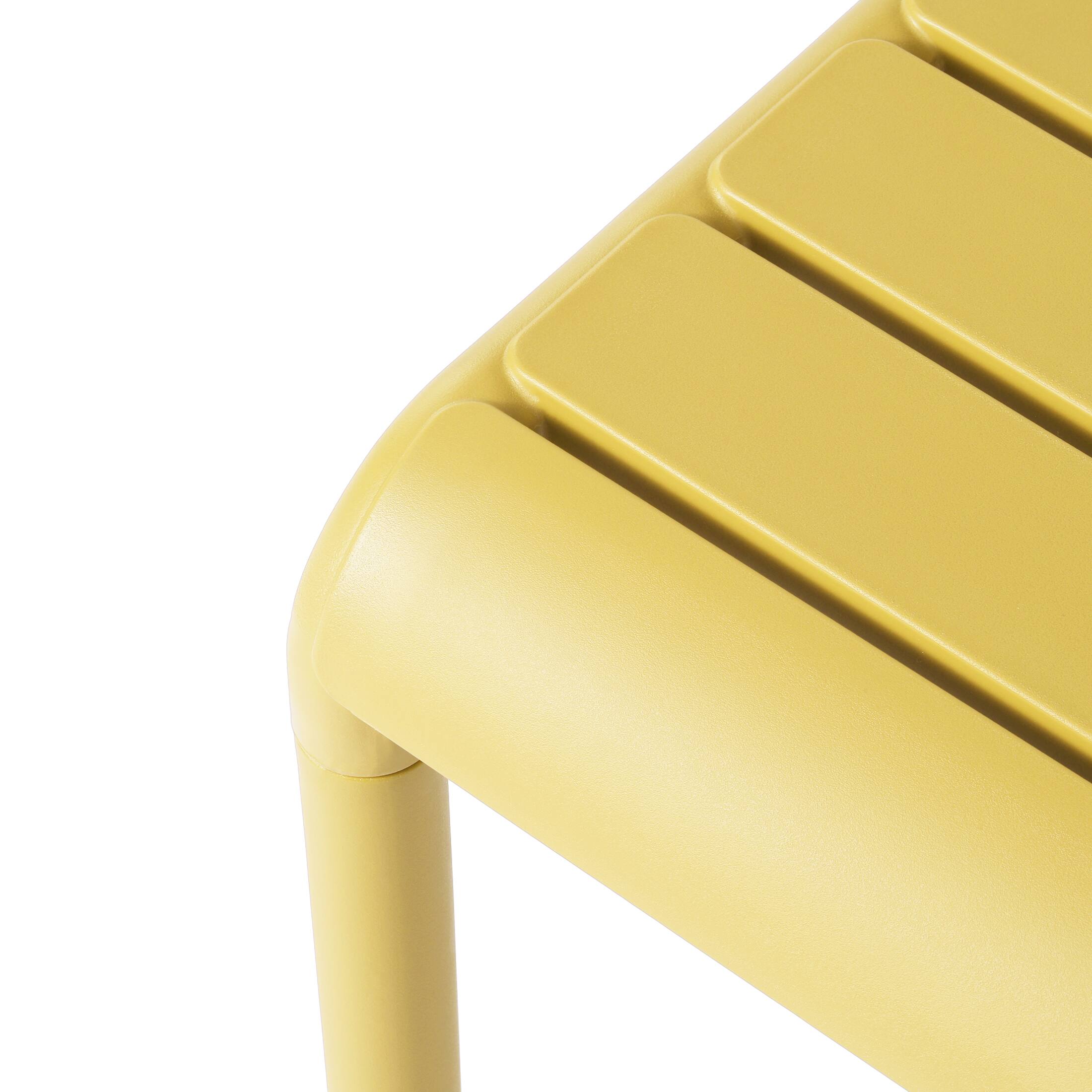 Alt View 3. WestinTrends - WestinTrends Playa Plastic Modern Outdoor Patio Accent Side Tables (Set of 2) - Yellow.