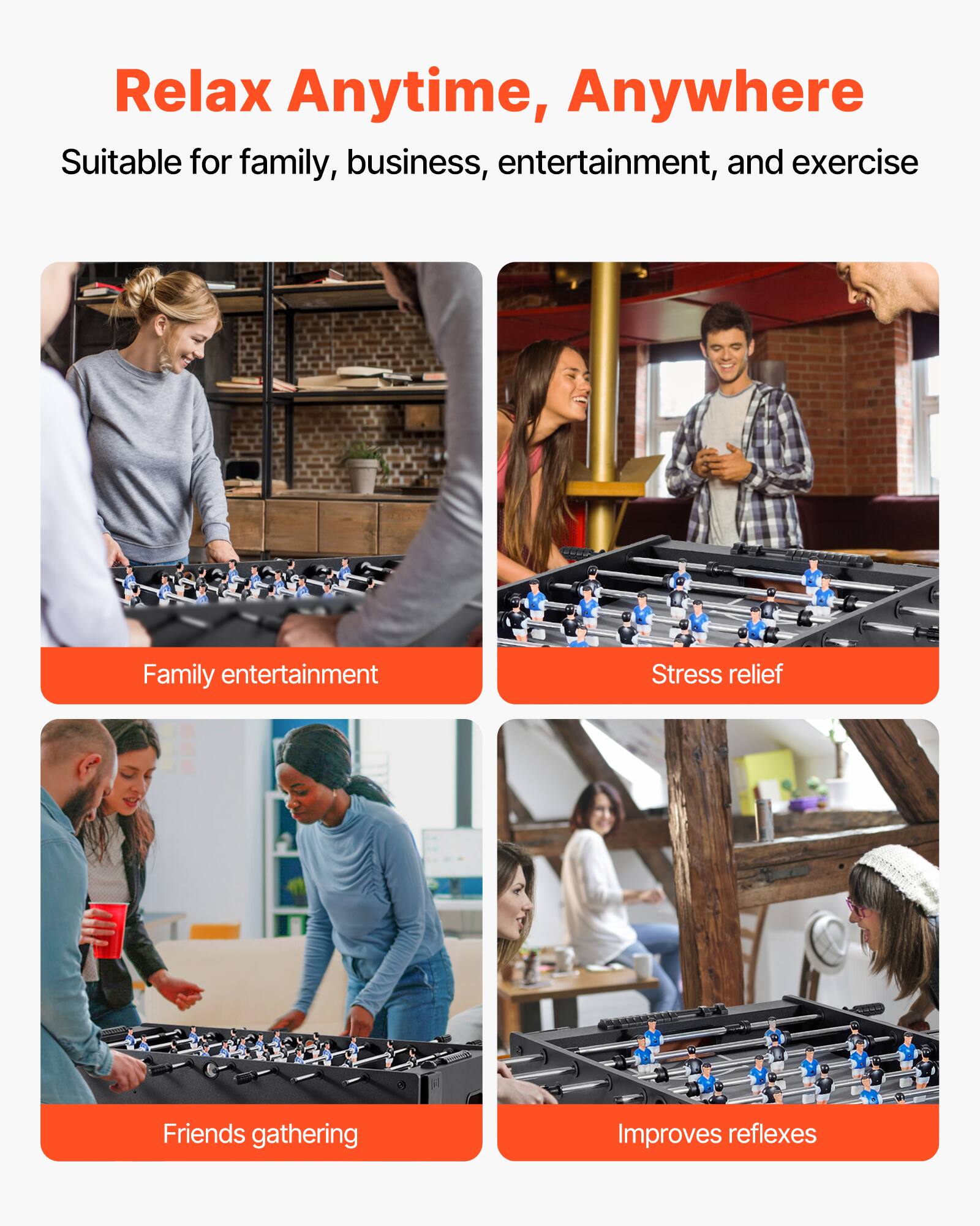 Relax Anytime, Anywhere

Suitable for family, business, entertainment, and exercise

- Family entertainment
- Stress relief
- Friends gathering
- Improves reflexes