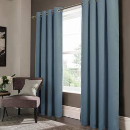 RT Designers Collection - Olivia Gray Anchorage Blackout Grommet Single Curtan Panel - 54x90" - Blue