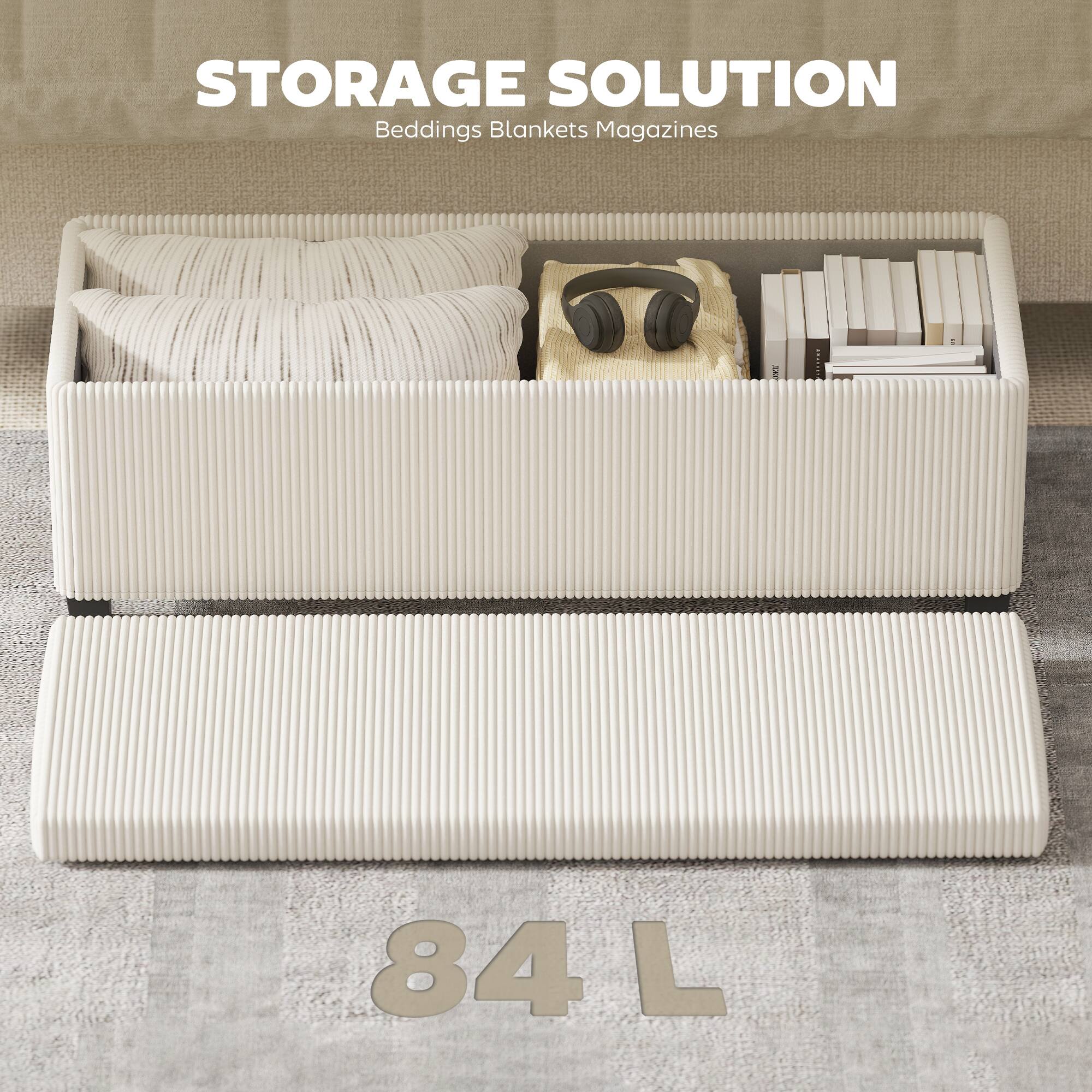 STORAGE SOLUTION  
Beddings Blankets Magazines  
84 L