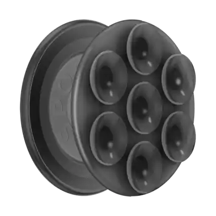 Front. PopSockets - MagSafe Suck-Up Universal Magnetic Suction Grip & Mount with Adapter Ring for Cell Phones - Black.
