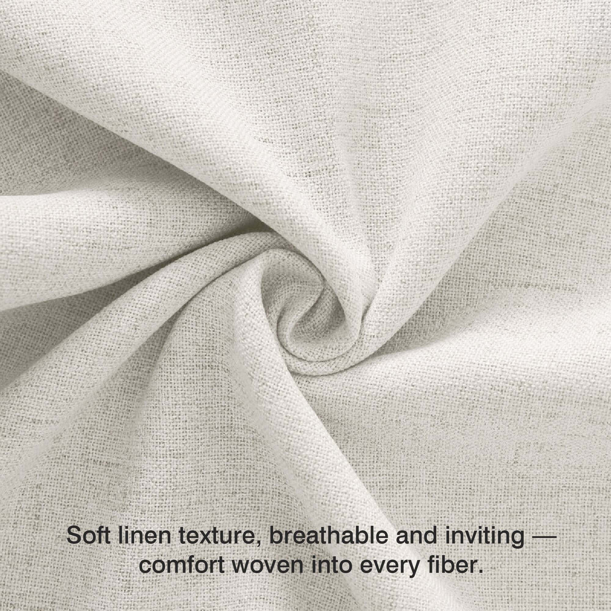 Soft linen texture, breathable and inviting — comfort woven into every fiber.