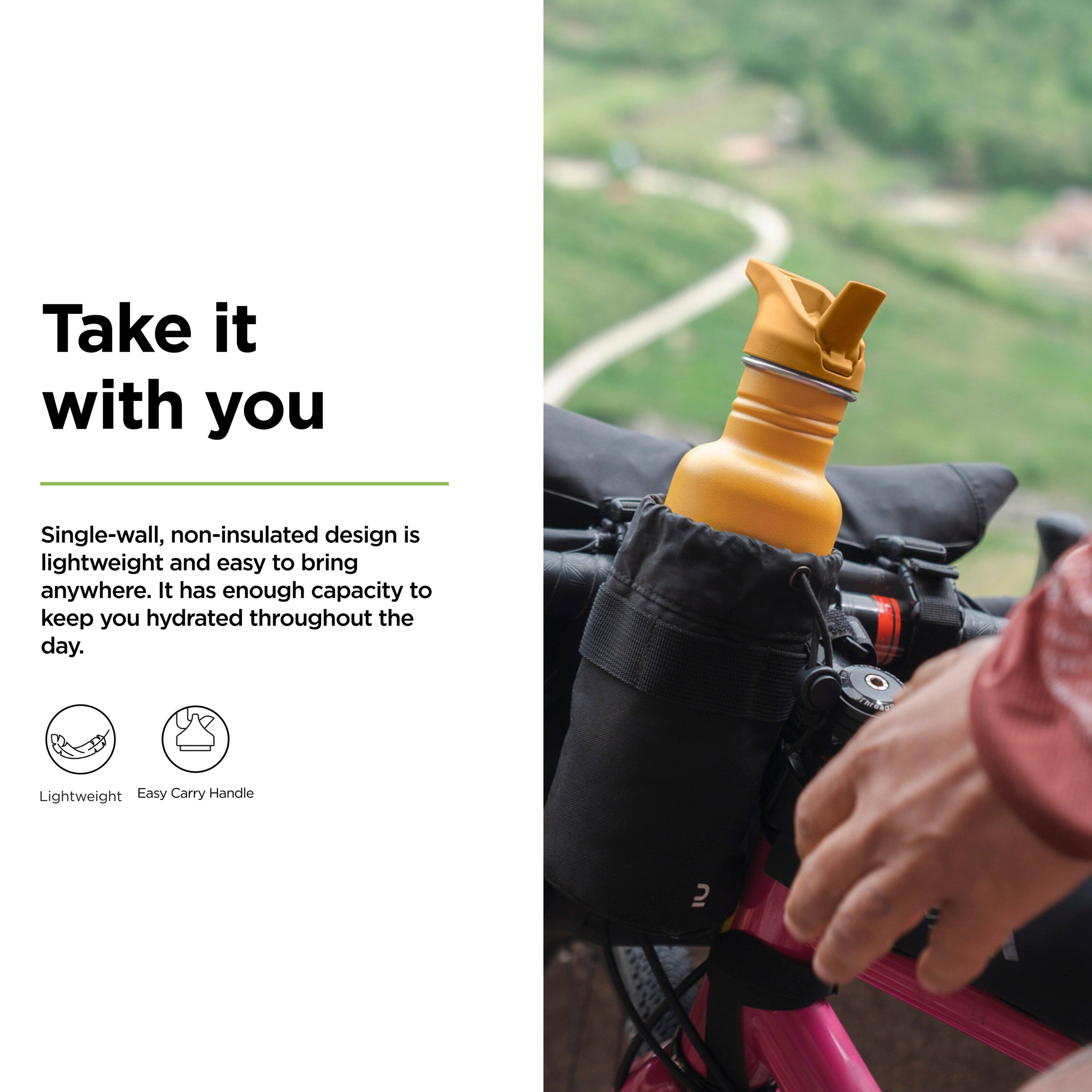 Take it with you

Single-wall, non-insulated design is lightweight and easy to bring anywhere. It has enough capacity to keep you hydrated throughout the day.

Lightweight  
Easy Carry Handle
