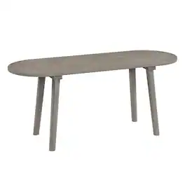 Costway - 1 PCS 43" Solid Wood Farmhouse Dining Bench with Rubber Wood Legs for Living Room Kitchen - Gray