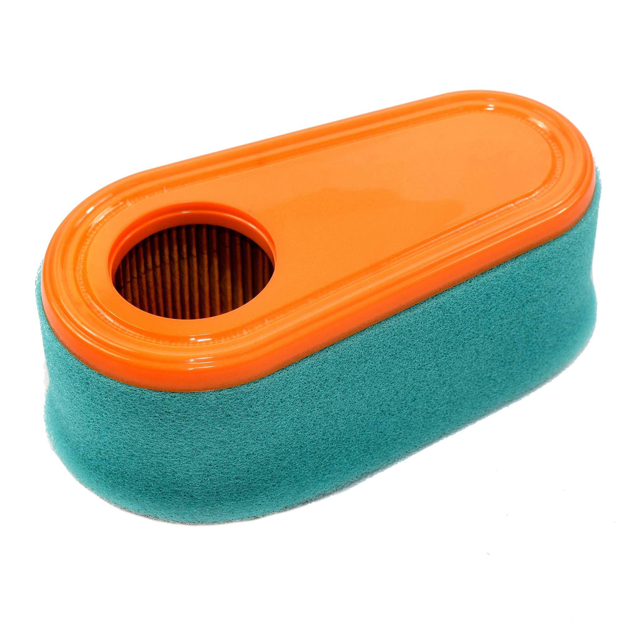 Angle. HQRP - Air Filter Cartridge with Foam Pre-Cleaner for Troy-Bilt TB330XP TB350XP TB360, Replaces 795066 796254.