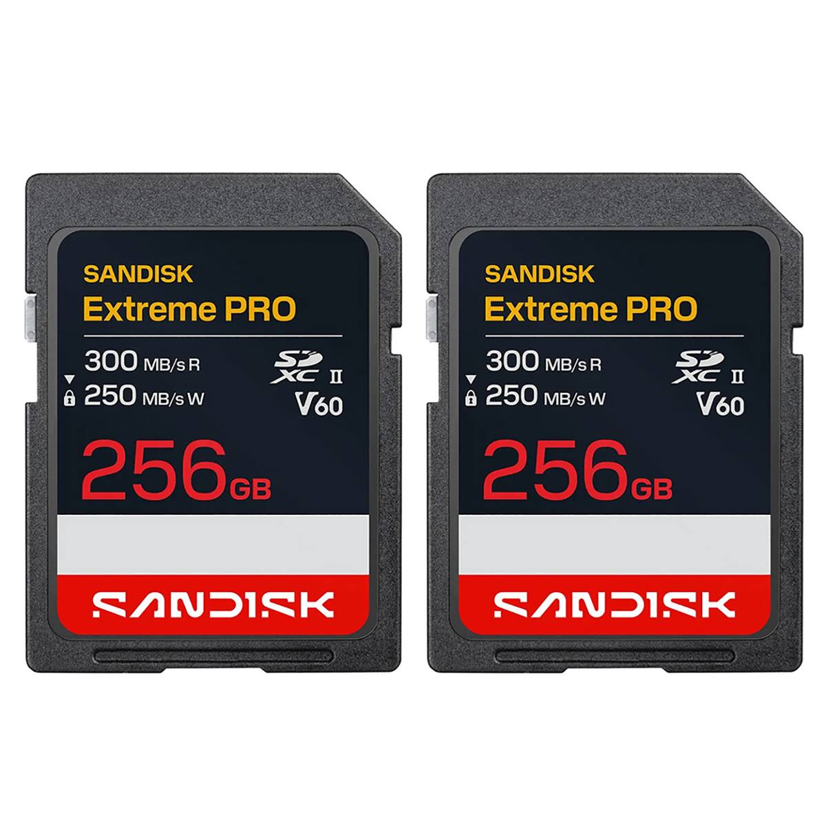 SANDISK Extreme PRO  
300 MB/s R  
250 MB/s W  
V60  
256GB  
SANDISK