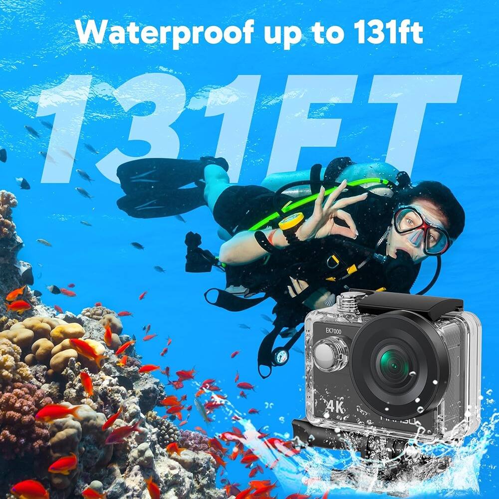 Waterproof up to 131ft  
131FT  
EK7000 4K
